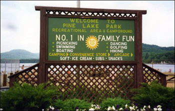 Pine Lake Park Sign